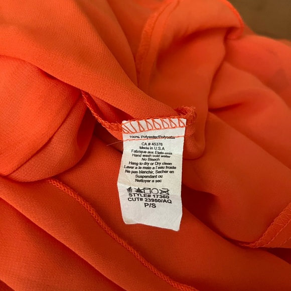 Y2K Orange Ruffle Layer Top - Picture 6 of 6